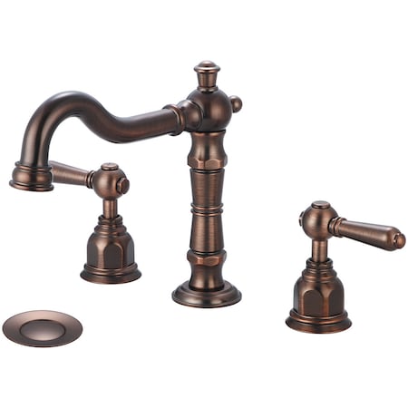 Pioneer Industries Two Handle Widespread Bathroom Faucet, Compression Hose, Bronze, Weight: 8.5 3AM400-ORB
